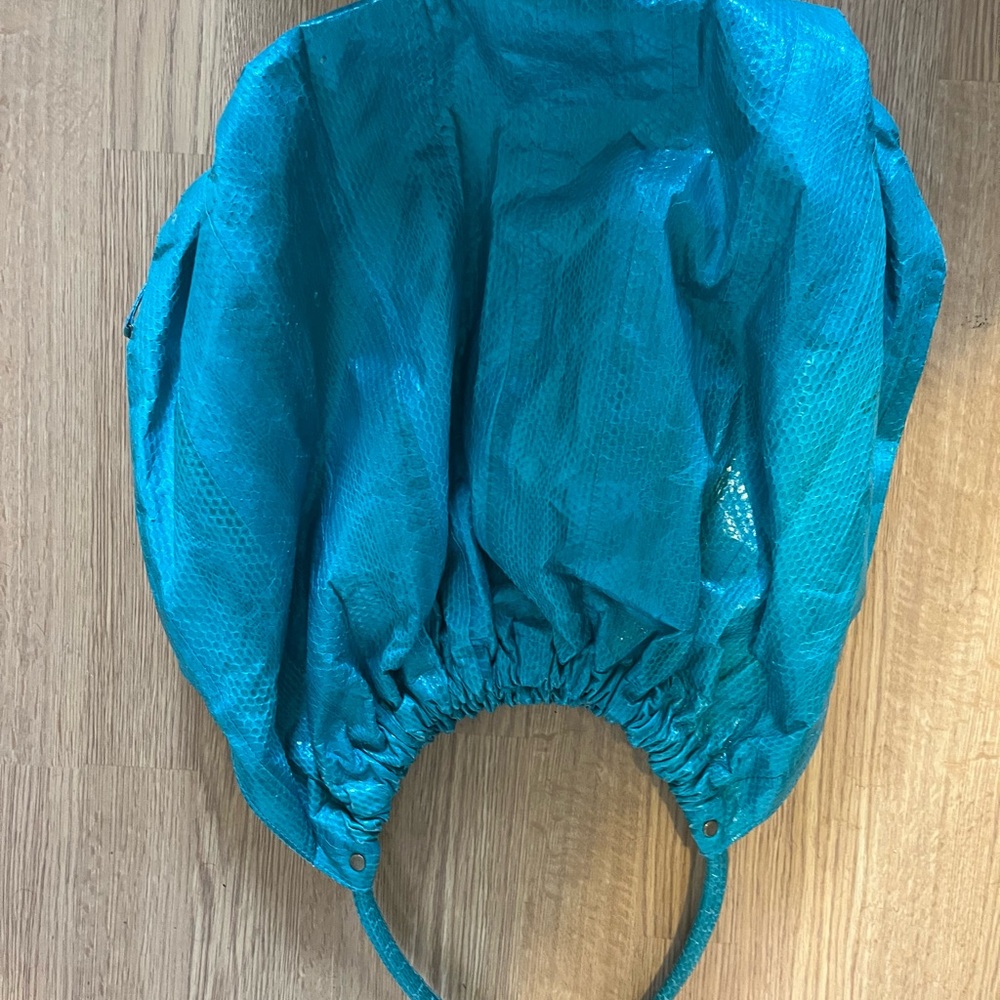 Beirn Teal Women's Snakeskin Hobo Bag - Picture 6 of 9